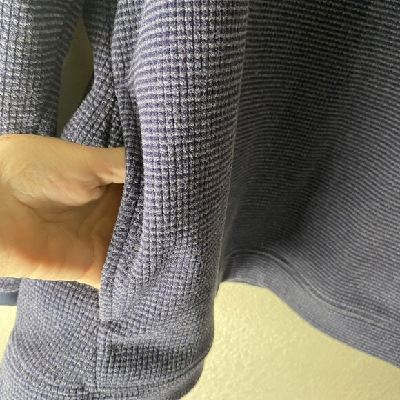 Denim & Co.  Waffle Knit Pullover Sweater Womens XL Blue Pockets Cozy Comfy Fall - Picture 9 of 16